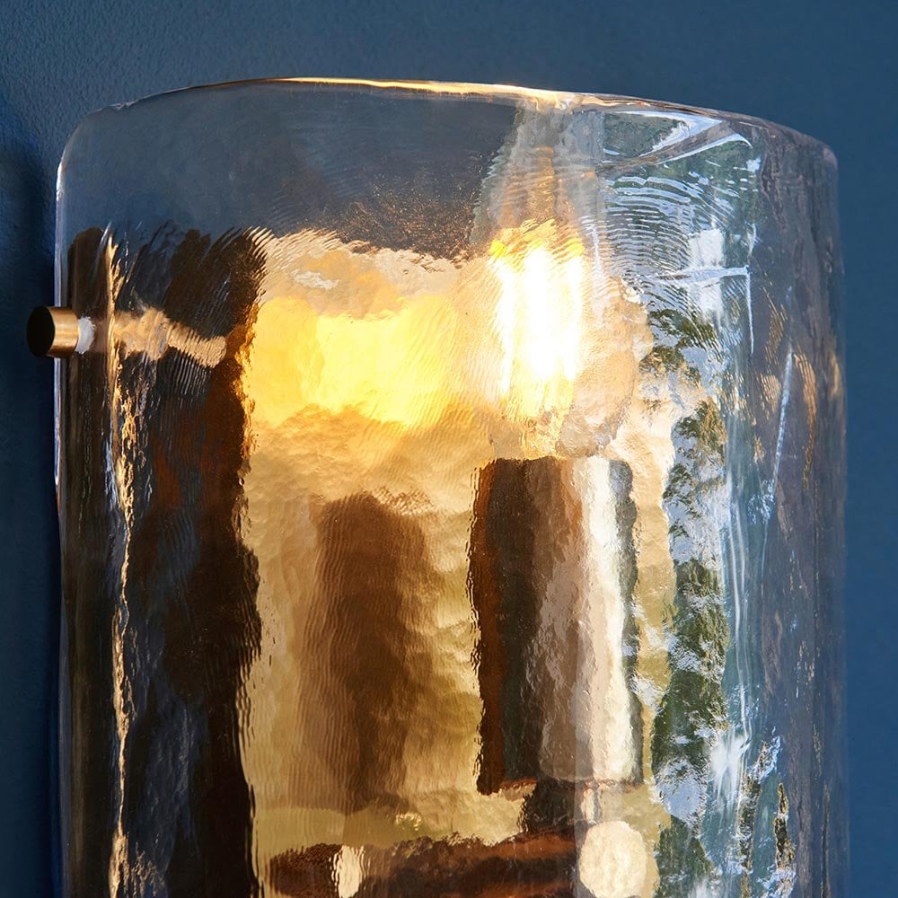 Keller Double Wall Lighting with Textured Glass