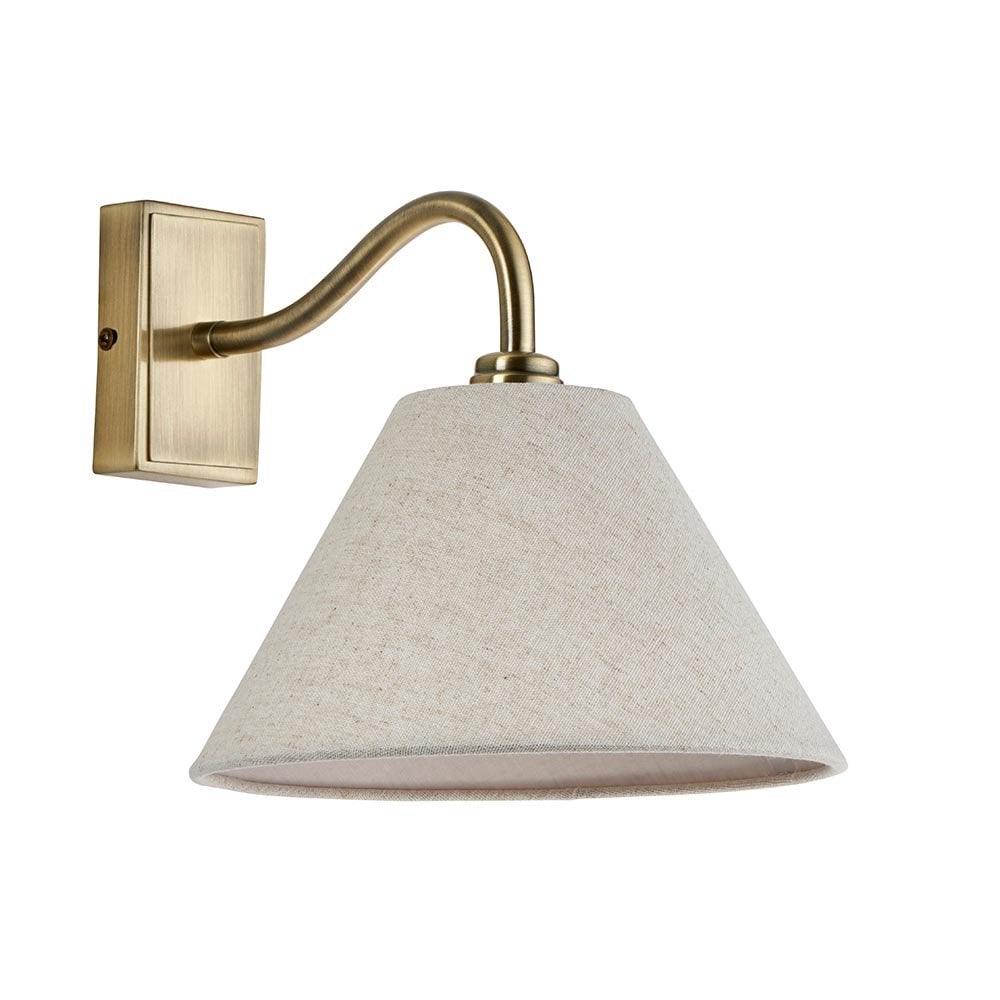 Knole Antique Brass Wall Light C/W Shade