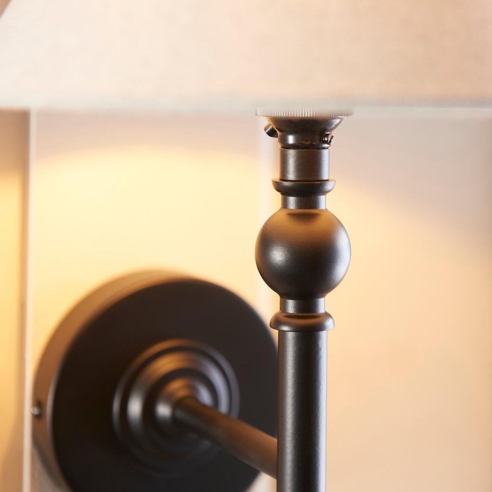 Lille Matt Black Wall Light C/W Shade