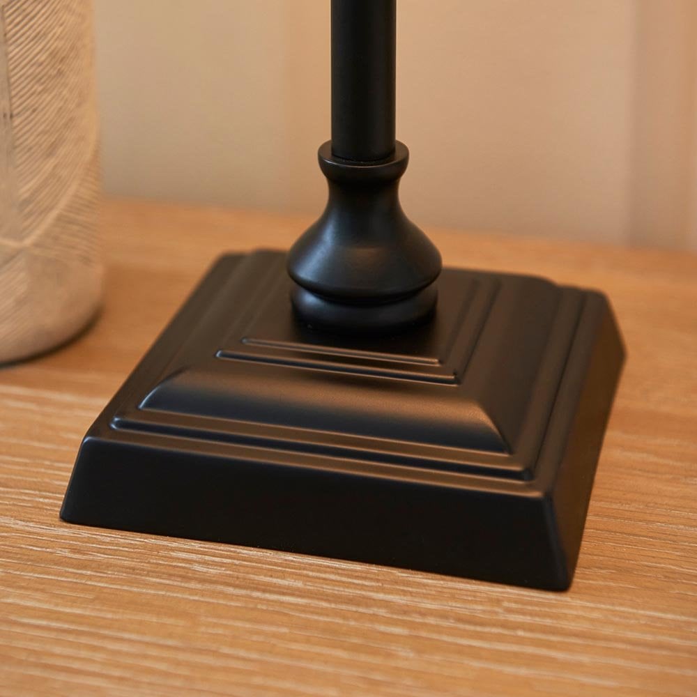 Lille Matt Black Table Lamp C/W Shade