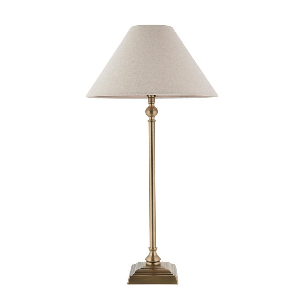 Lille Antique Brass Table Lamp C/W Shade