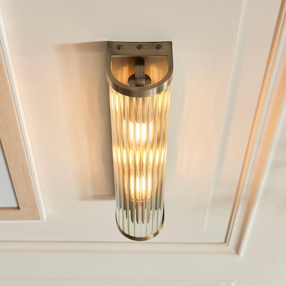 Ridgeton Double Antique Brass Wall Light