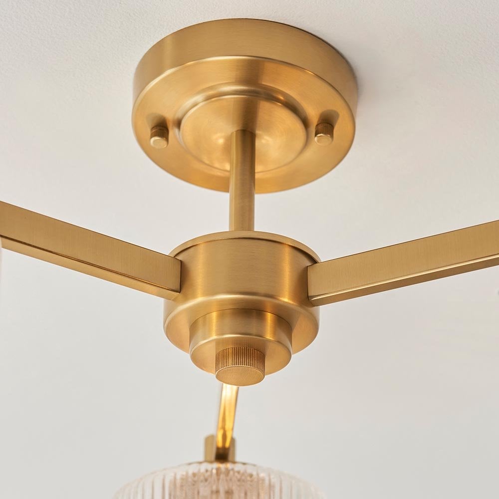 Stamford 3 Light Semi Flush Fitting