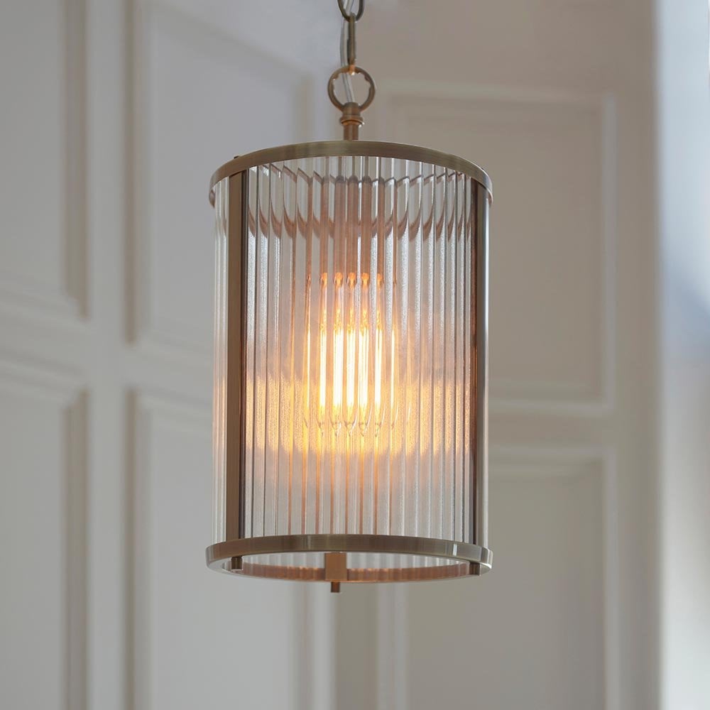 Ridgeton Single Antique Brass Pendant