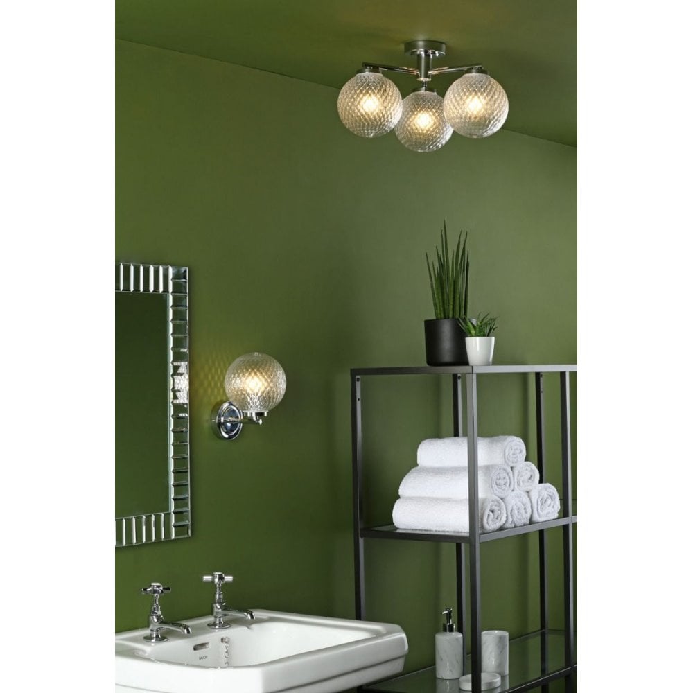 Wayne Wall Light Polished Chrome Glass IP44