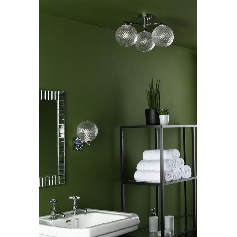 Wayne Wall Light Polished Chrome Glass IP44