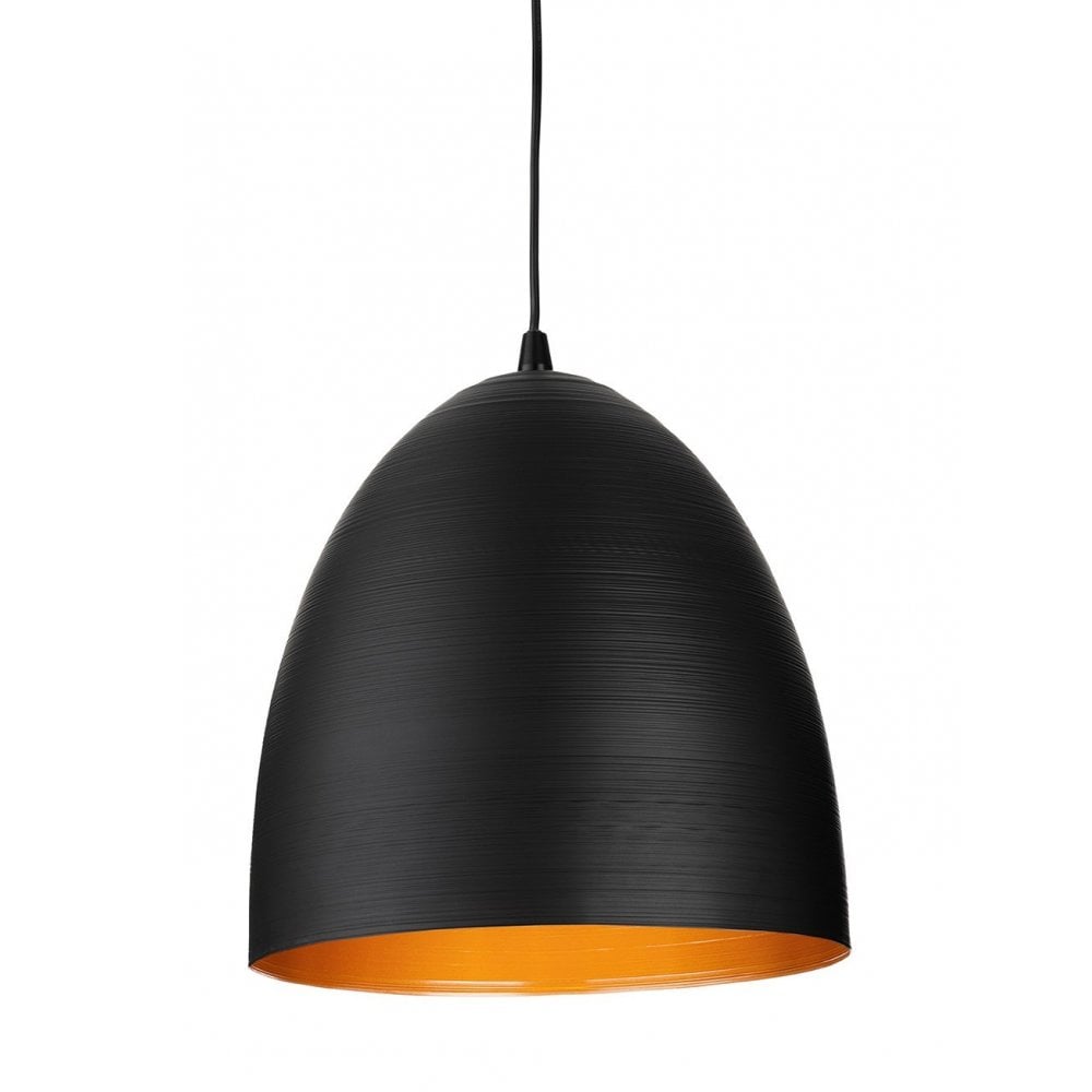 Moon Small Matt Black Single Pendant