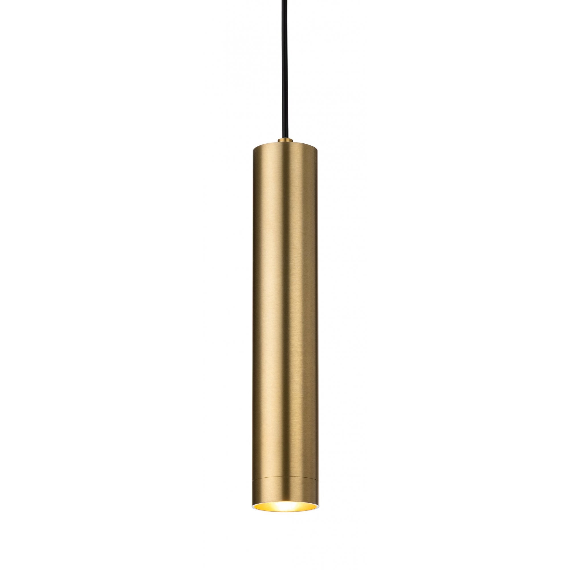 Max Modern Satin Brass Single Pendant