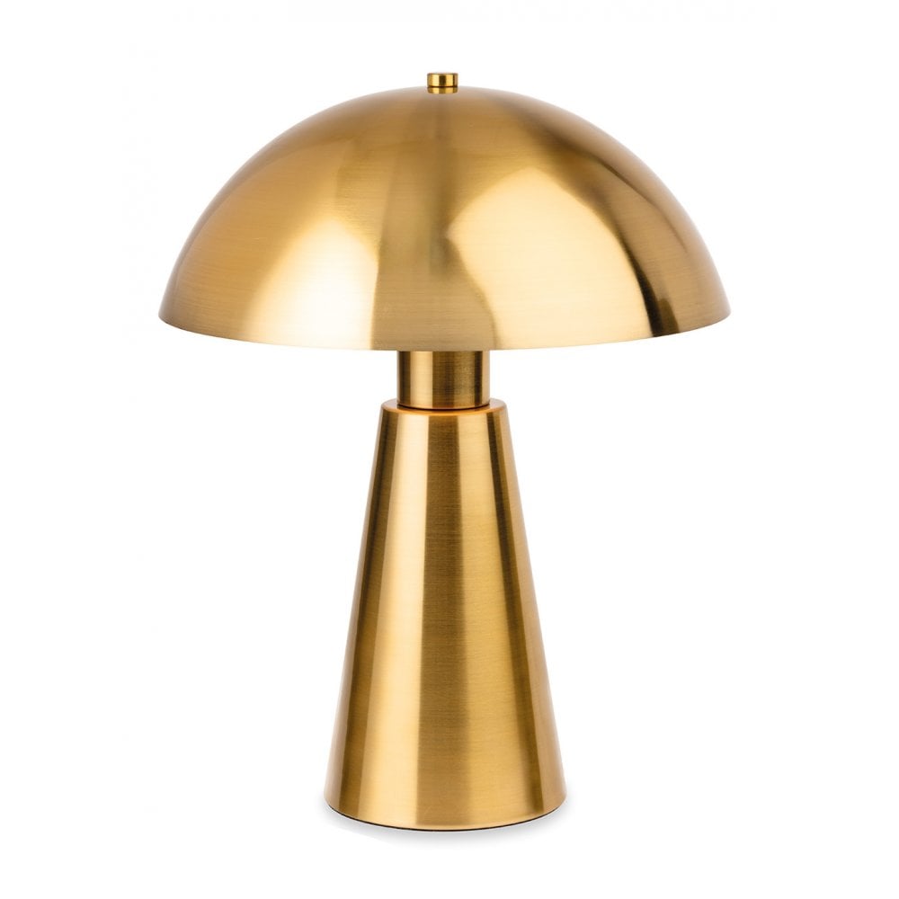 Crown Table Lamp in Brushed Brass Finish