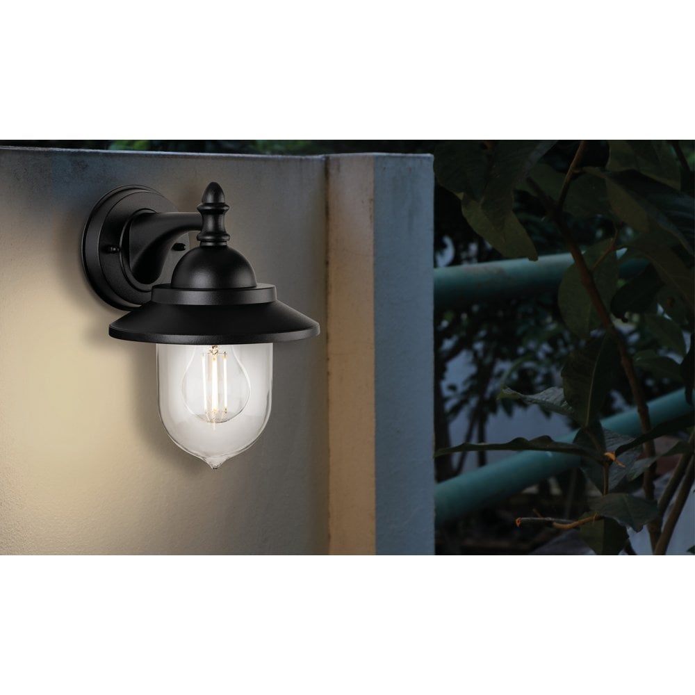 Stanley Outdoor Black Wall Light IP44