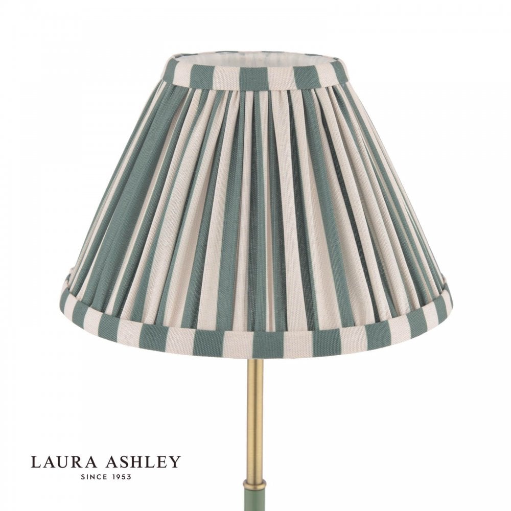 Denwick Antique Brass Table Lamp C/W Green Shade