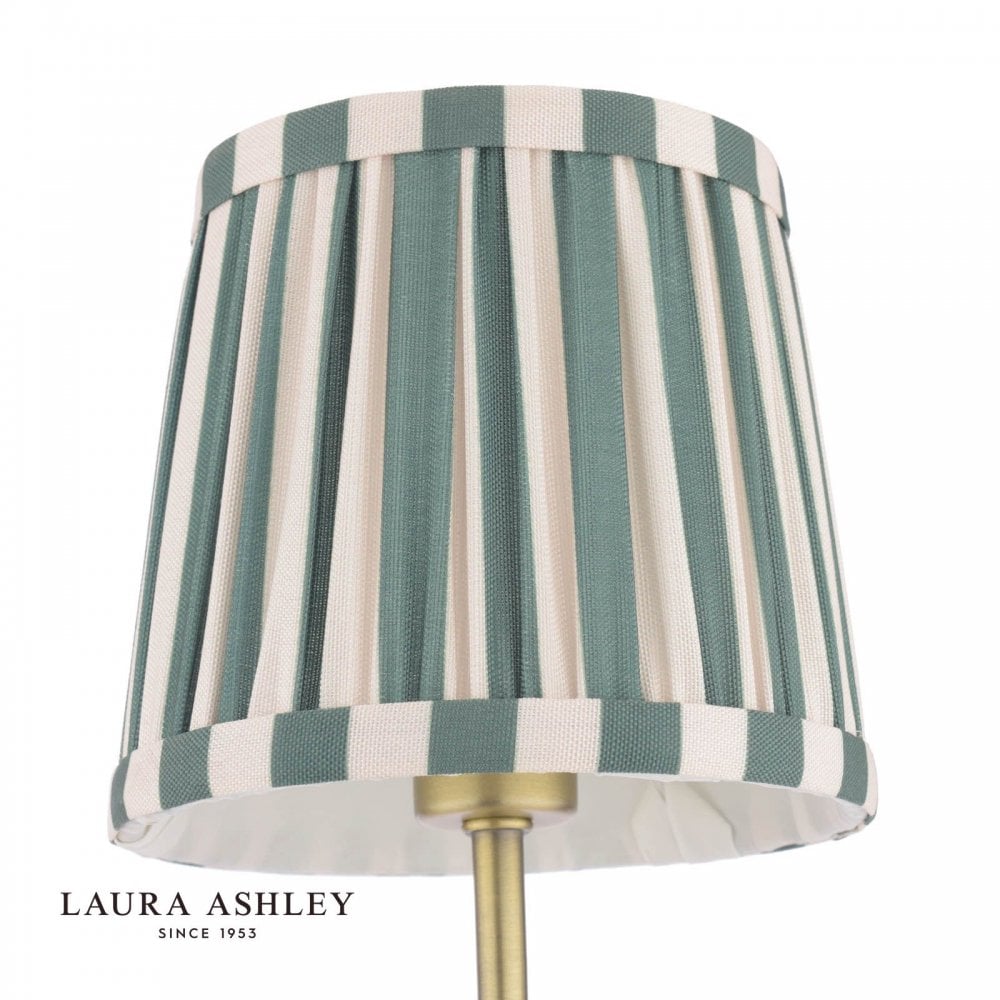 Denwick Antique Brass Wall Light C/W Green Shade