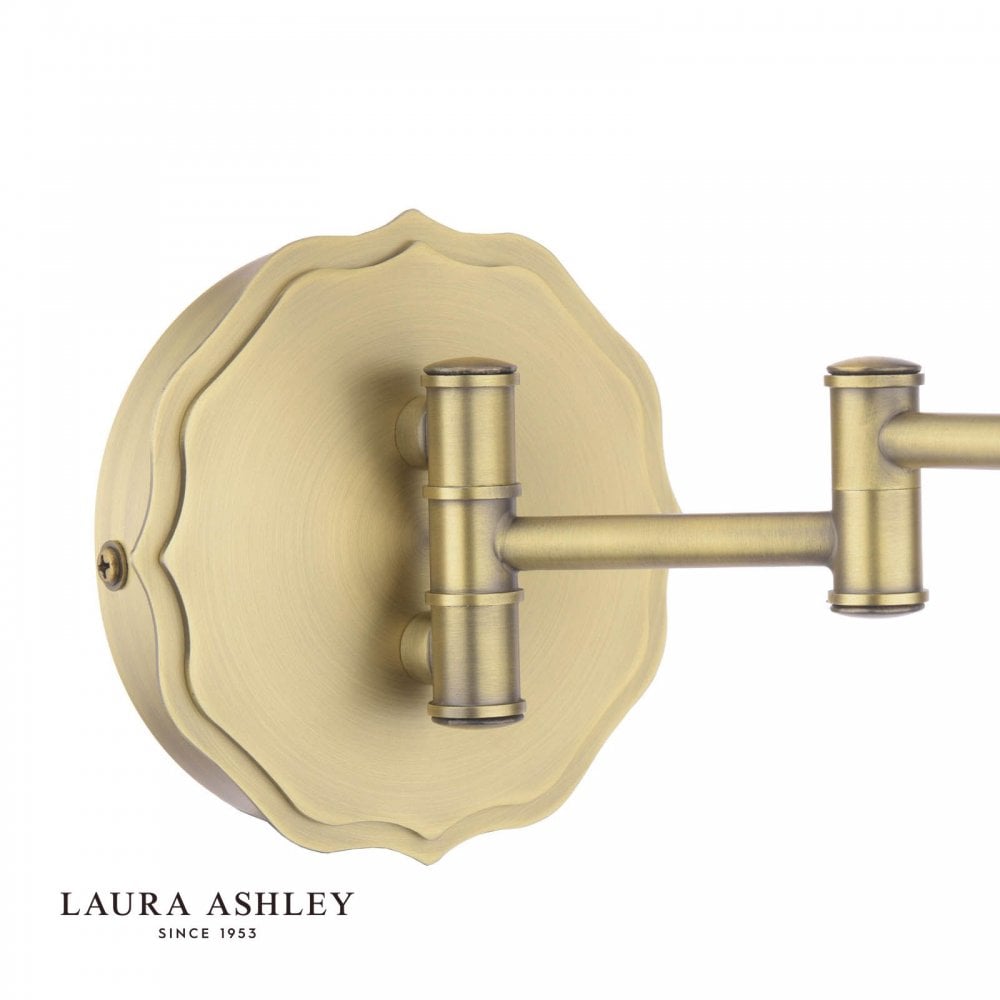 Denwick Antique Brass Wall Light C/W Green Shade