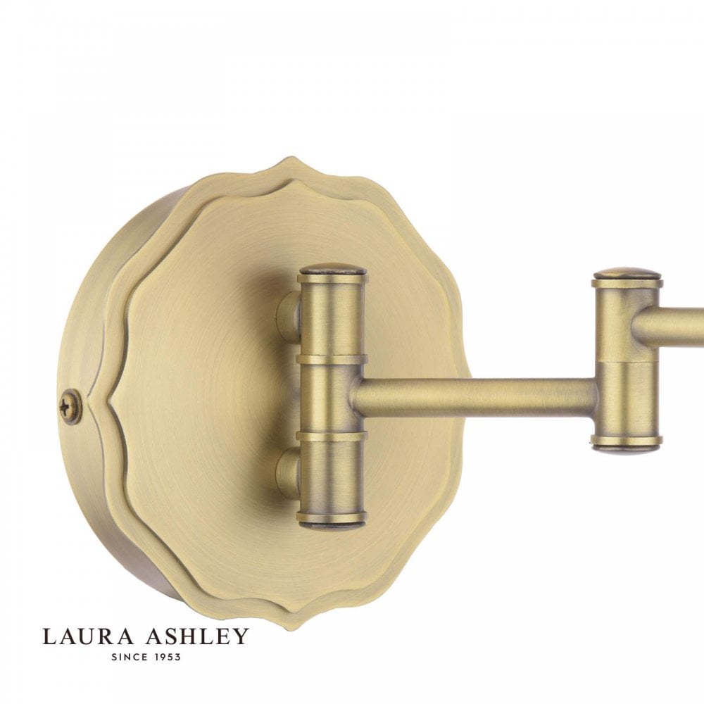 Denwick Antique Brass Wall Light C/W Red Shade