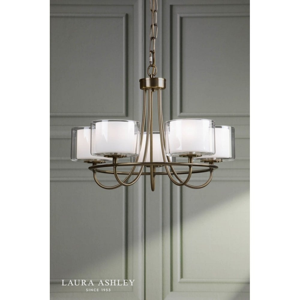 Southwell 3 Light Pendant in Antique Brass & Opal Glass