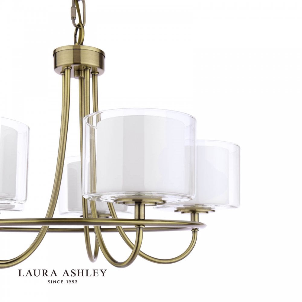 Southwell 3 Light Pendant in Antique Brass & Opal Glass