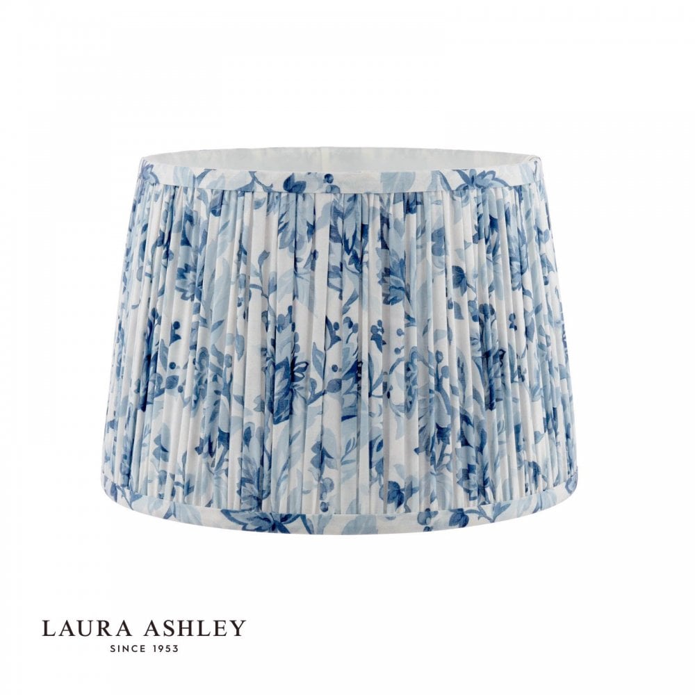 Adwick Blue Cotton Tapered Drum Shade 30cm