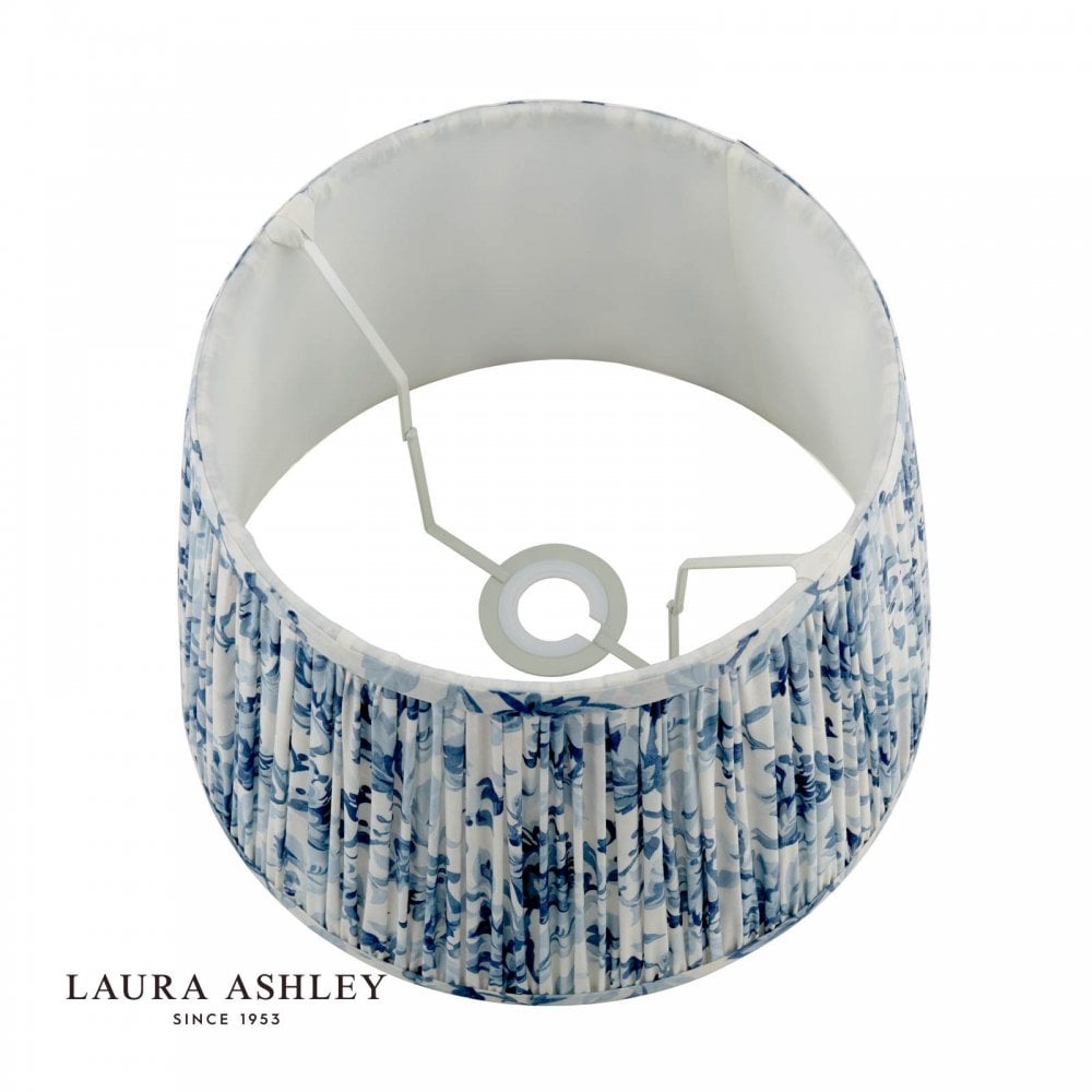 Adwick Blue Cotton Tapered Drum Shade 30cm