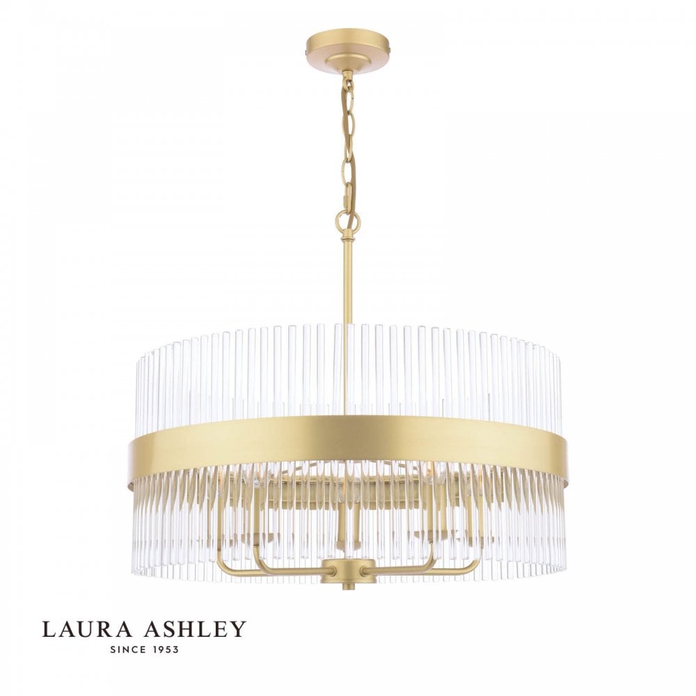 Alexa 5 Light Antique Brass Pendant