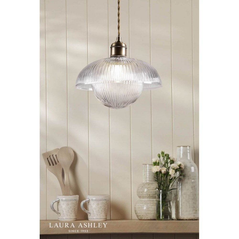 Billham Single Ribbed Glass Pendant