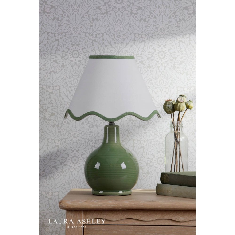 Bramhope Green Table Lamp C/W Shade