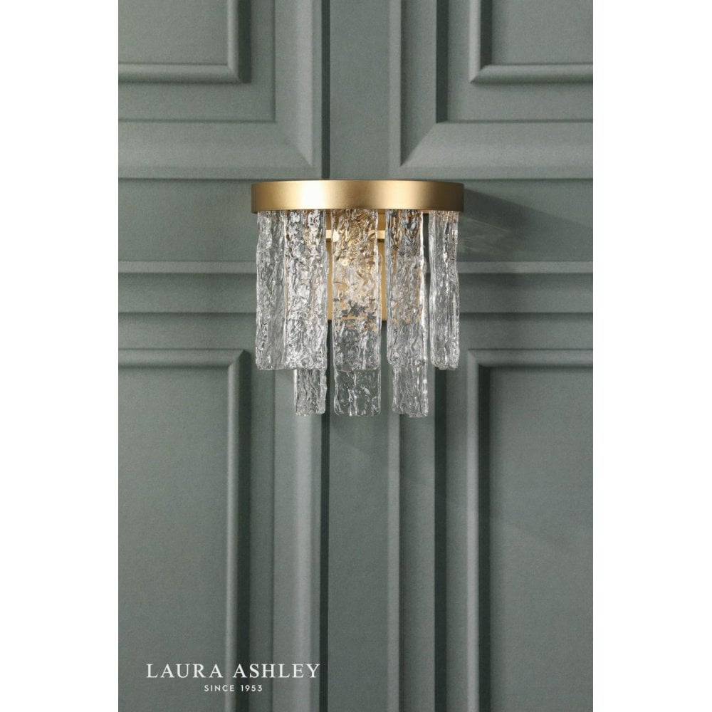 Durnsford Brass & Textured Glass Wall Light