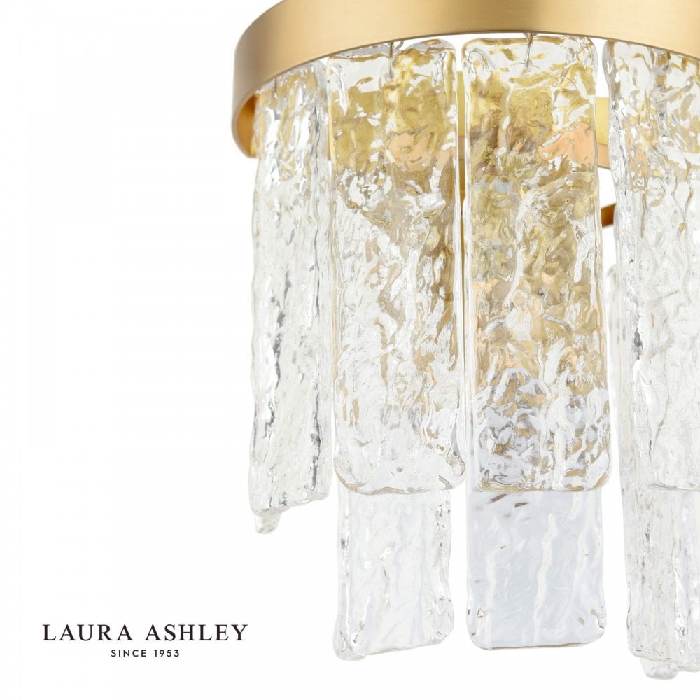 Durnsford Brass & Textured Glass Wall Light
