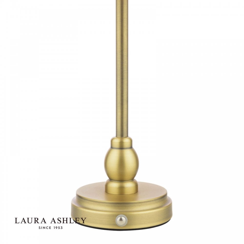 Erin Rechargeable Antique Brass Table Lamp C/W Shade