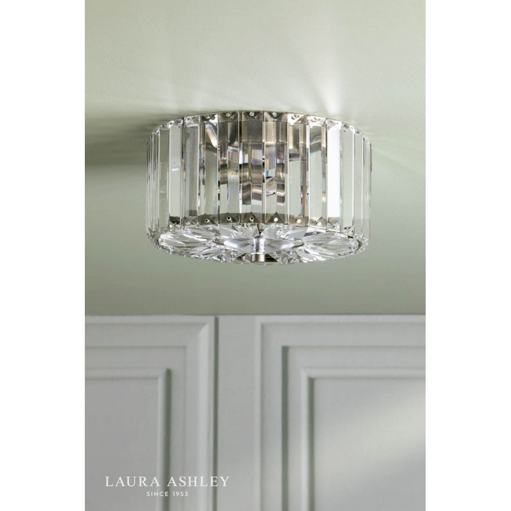 Fernhurst Small 3 Light Antique Brass Flush Fitting