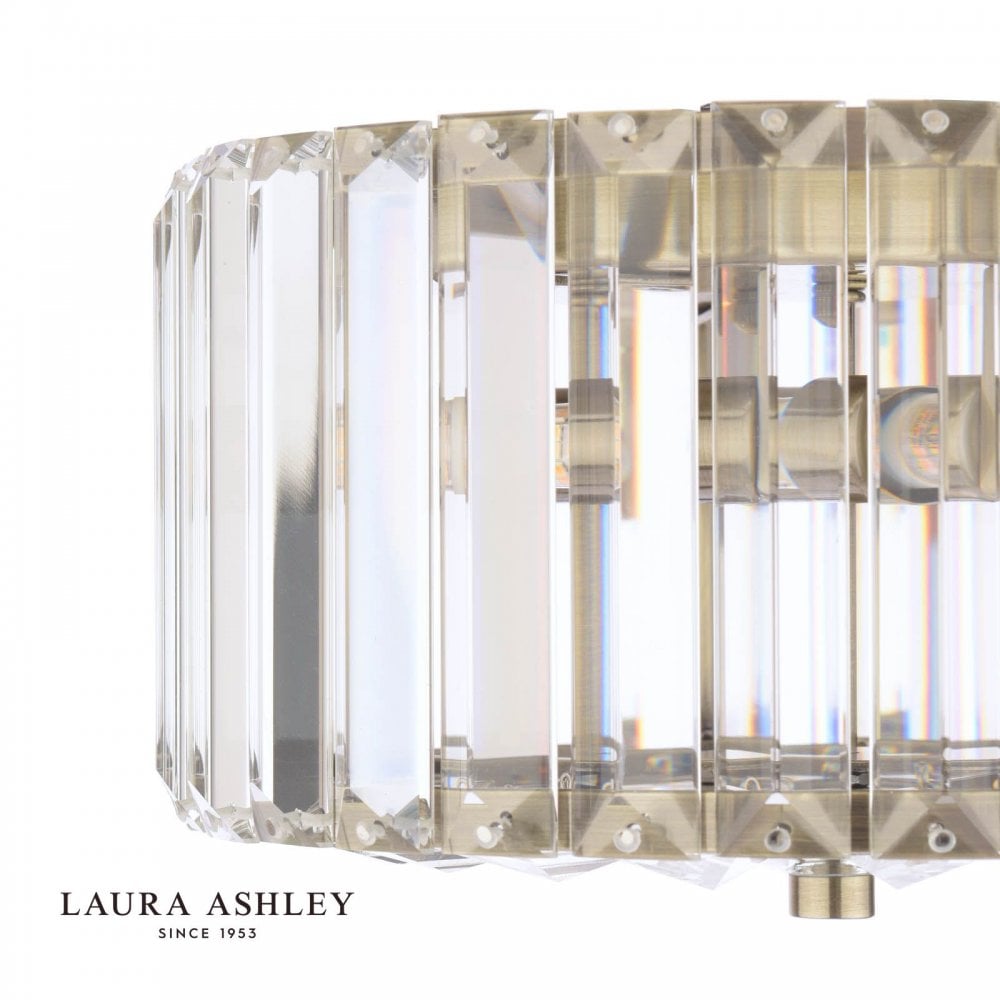 Fernhurst Small 3 Light Antique Brass Flush Fitting