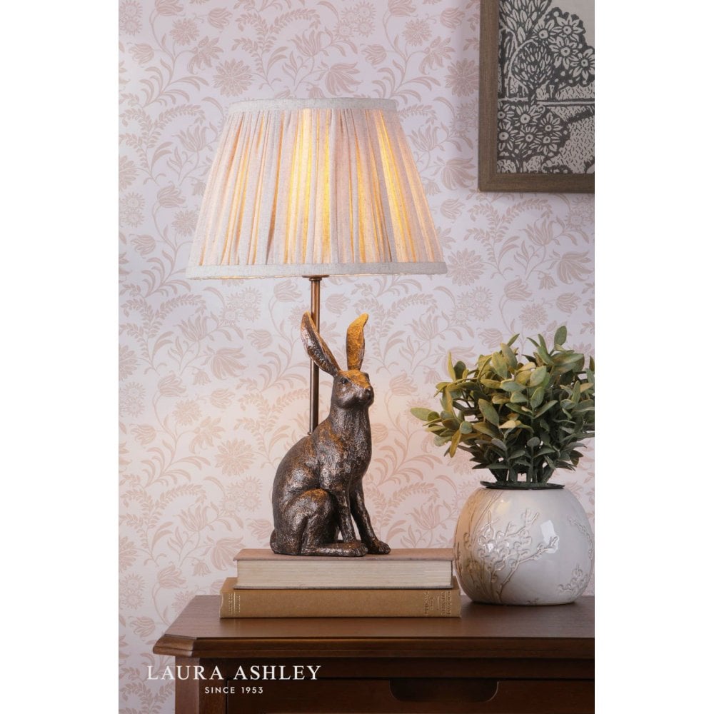 Antique Bronze Hare Table Lamp C/W Shade