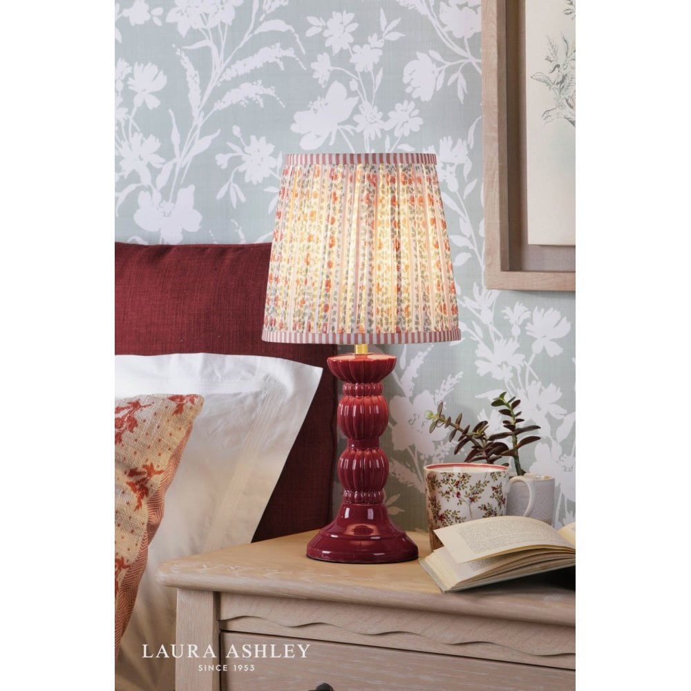 Kelbrook Red Ceramic Table Lamp C/W Shade