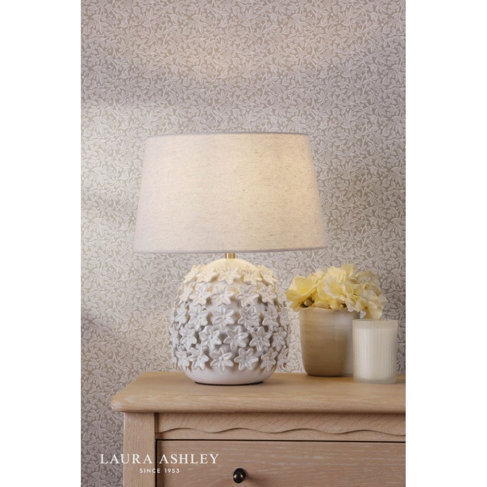 Ingham White Ceramic Table Lamp C/W Shade