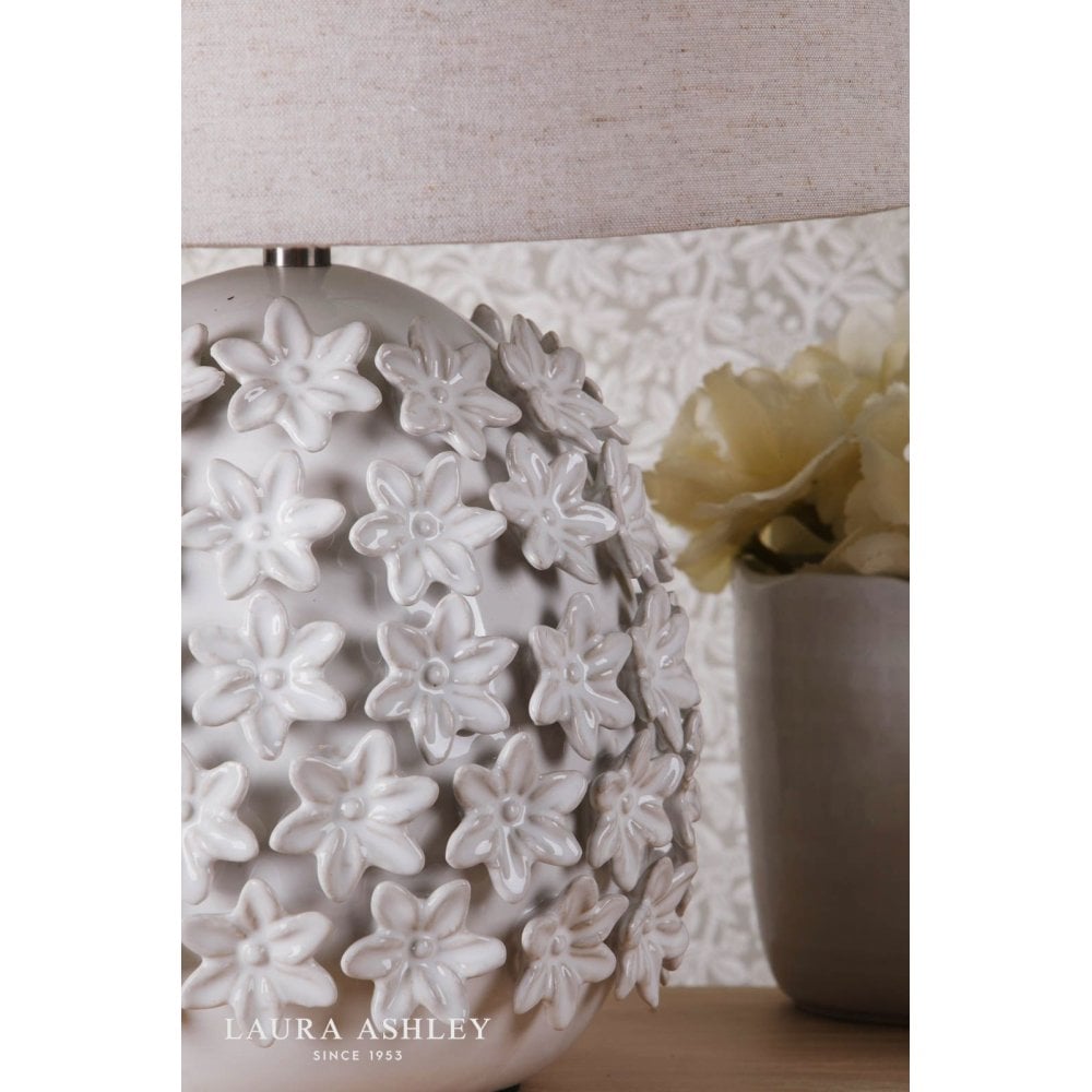 Ingham White Ceramic Table Lamp C/W Shade