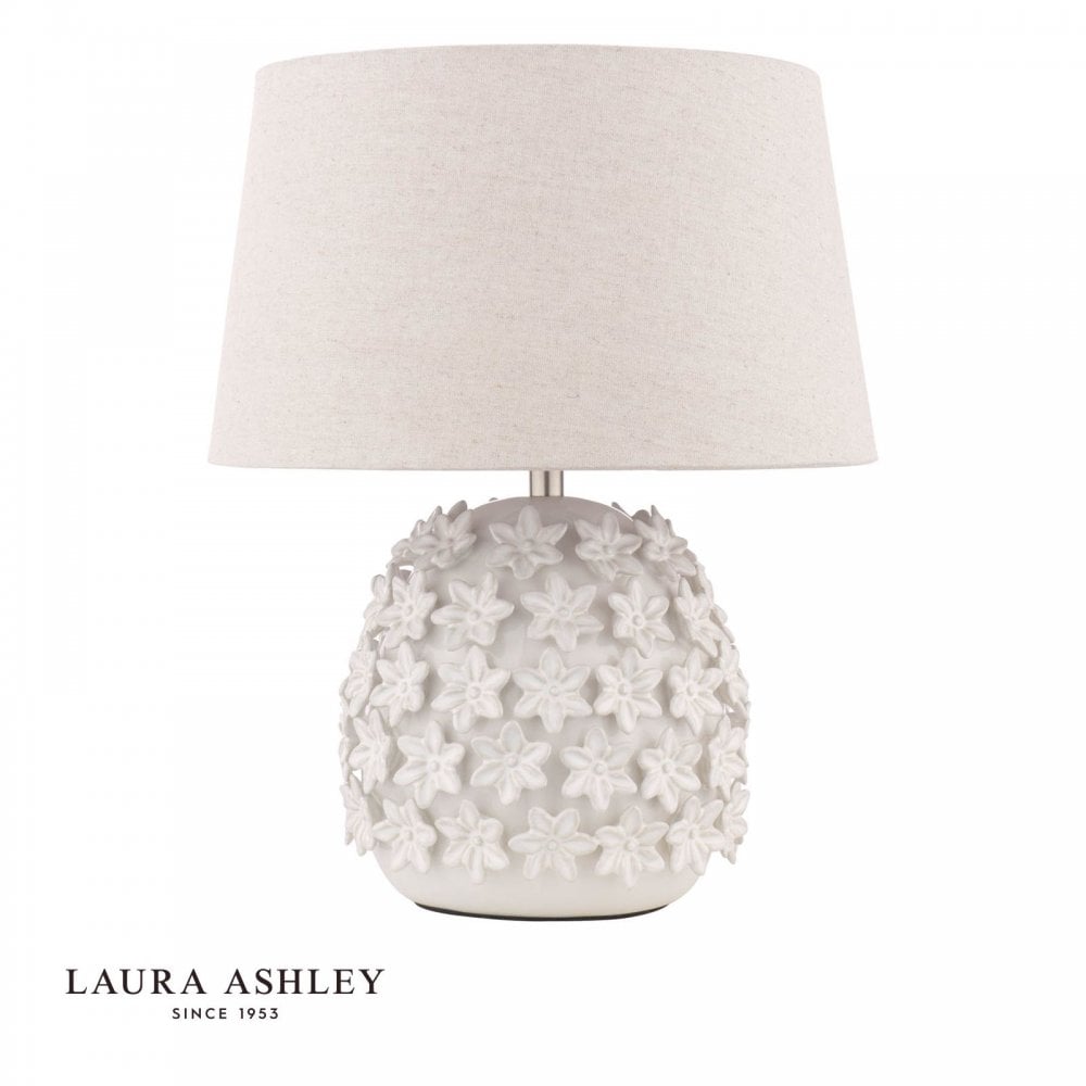 Ingham White Ceramic Table Lamp C/W Shade