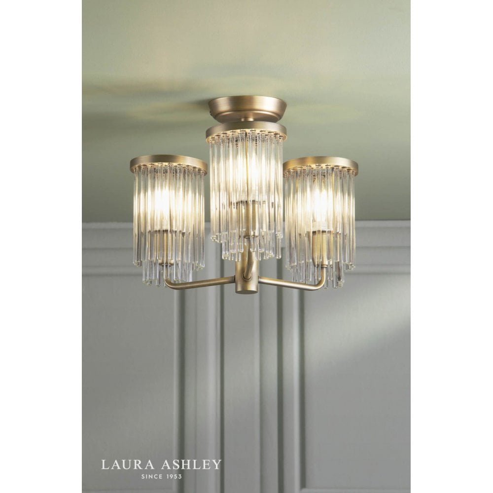 Hilcote Antique Brass Semi Flush Fitting