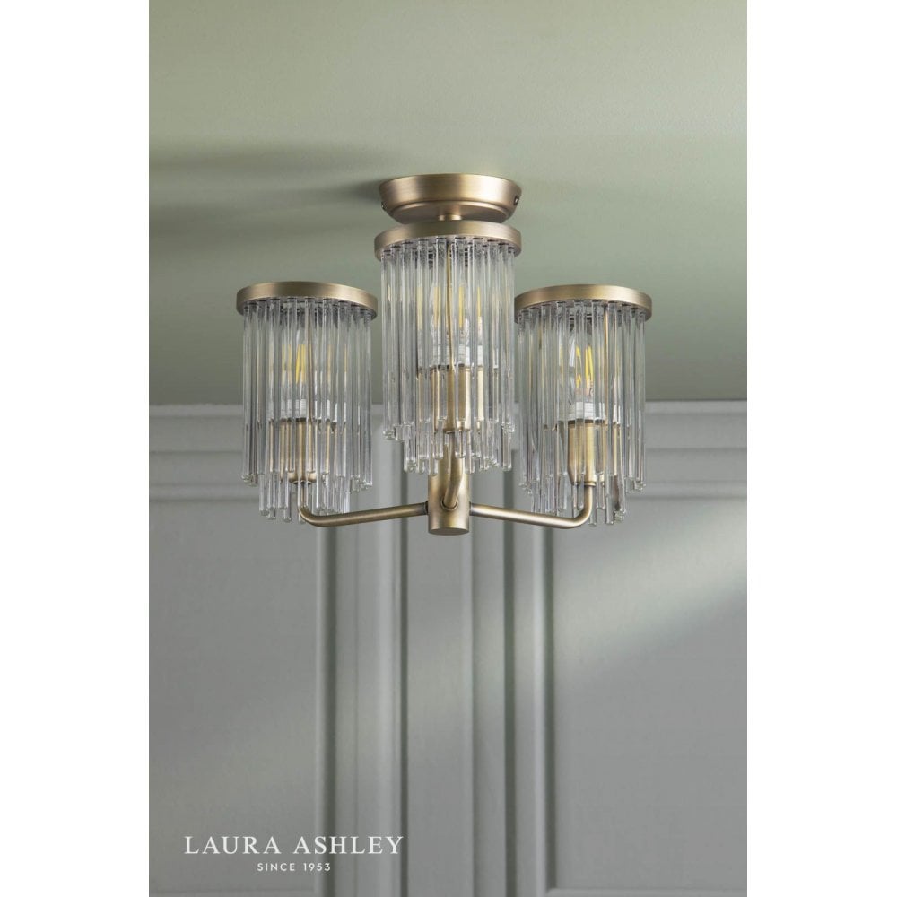 Hilcote Antique Brass Semi Flush Fitting