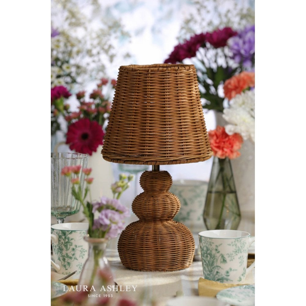 Hasfield Rechargeable Rattan Table Lamp C/W Shade