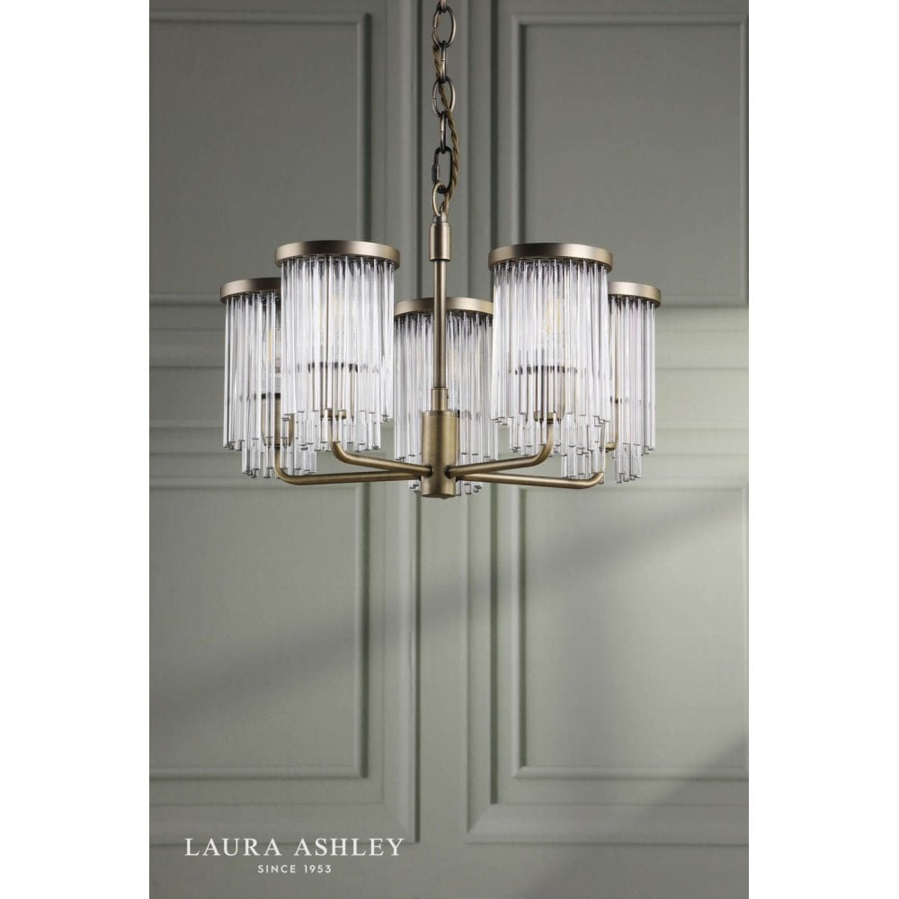 Hilcote 5 Light Antique Brass Ceiling Pendant