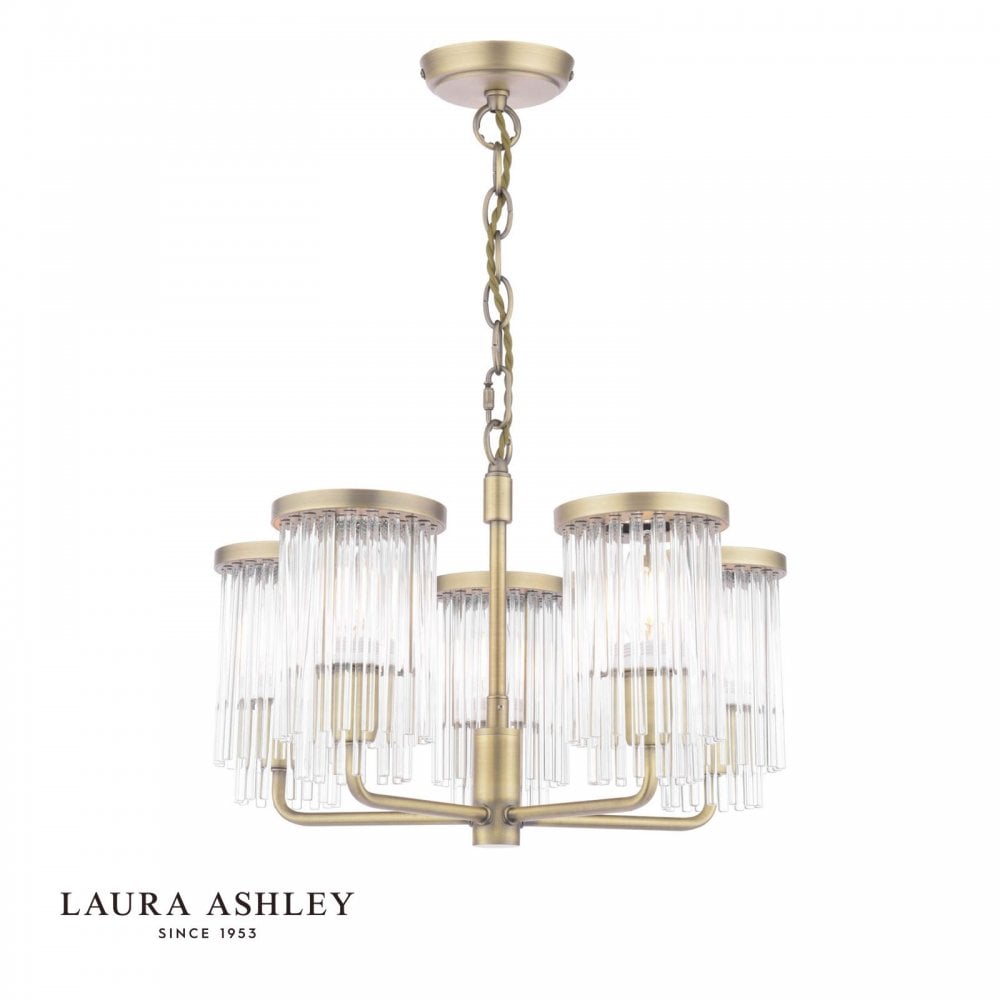 Hilcote 5 Light Antique Brass Ceiling Pendant