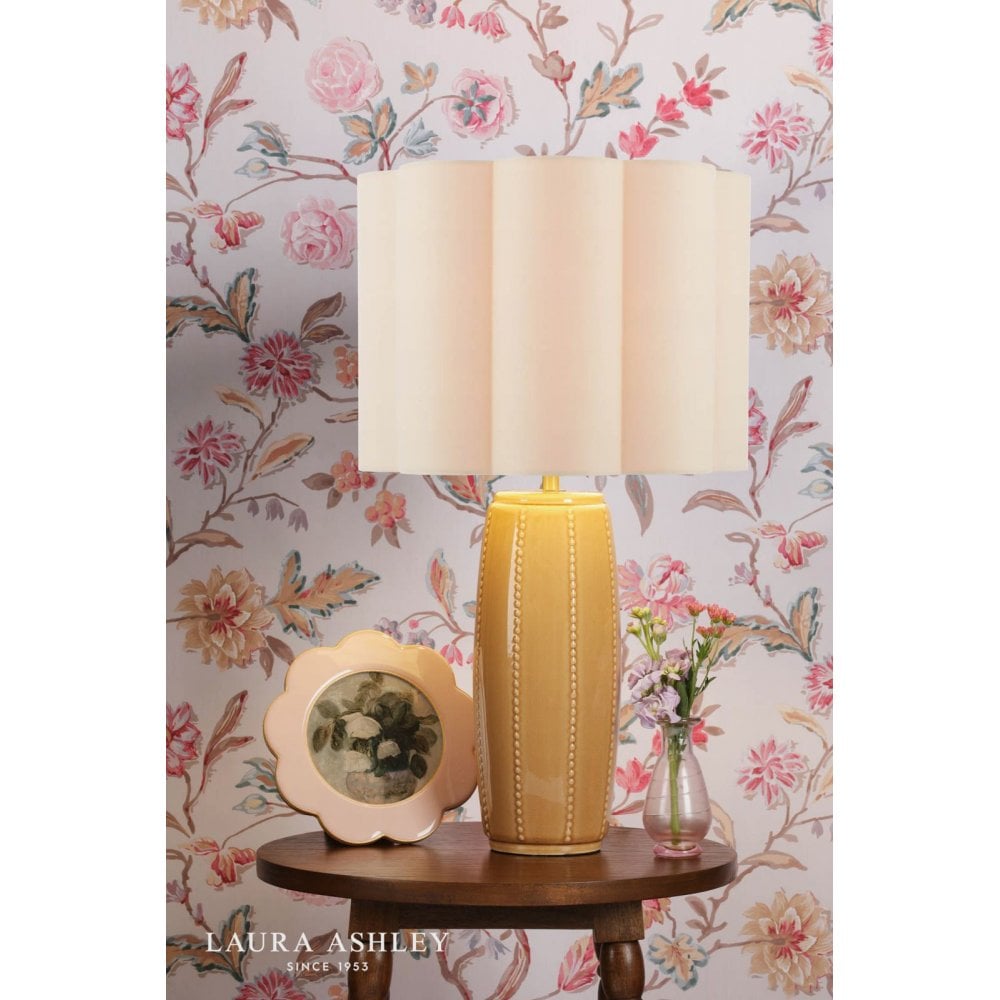 Littleton Yellow Ceramic Table Lamp C/W Shade