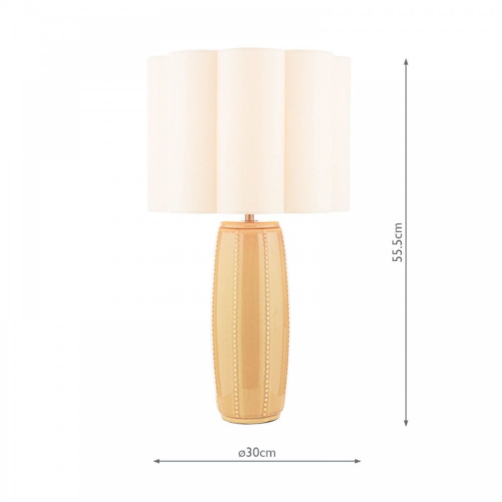 Littleton Yellow Ceramic Table Lamp C/W Shade