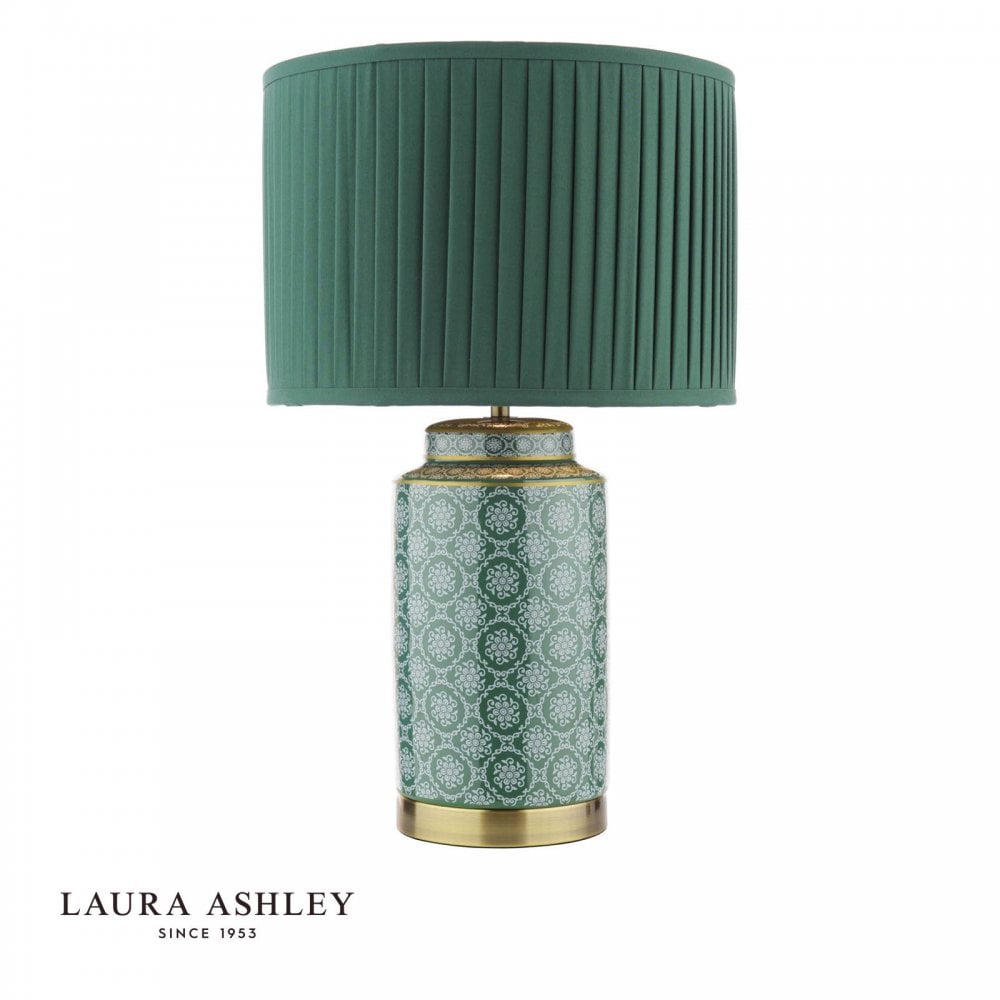 Knipton Green Ceramic Table Lamp C/W Shade