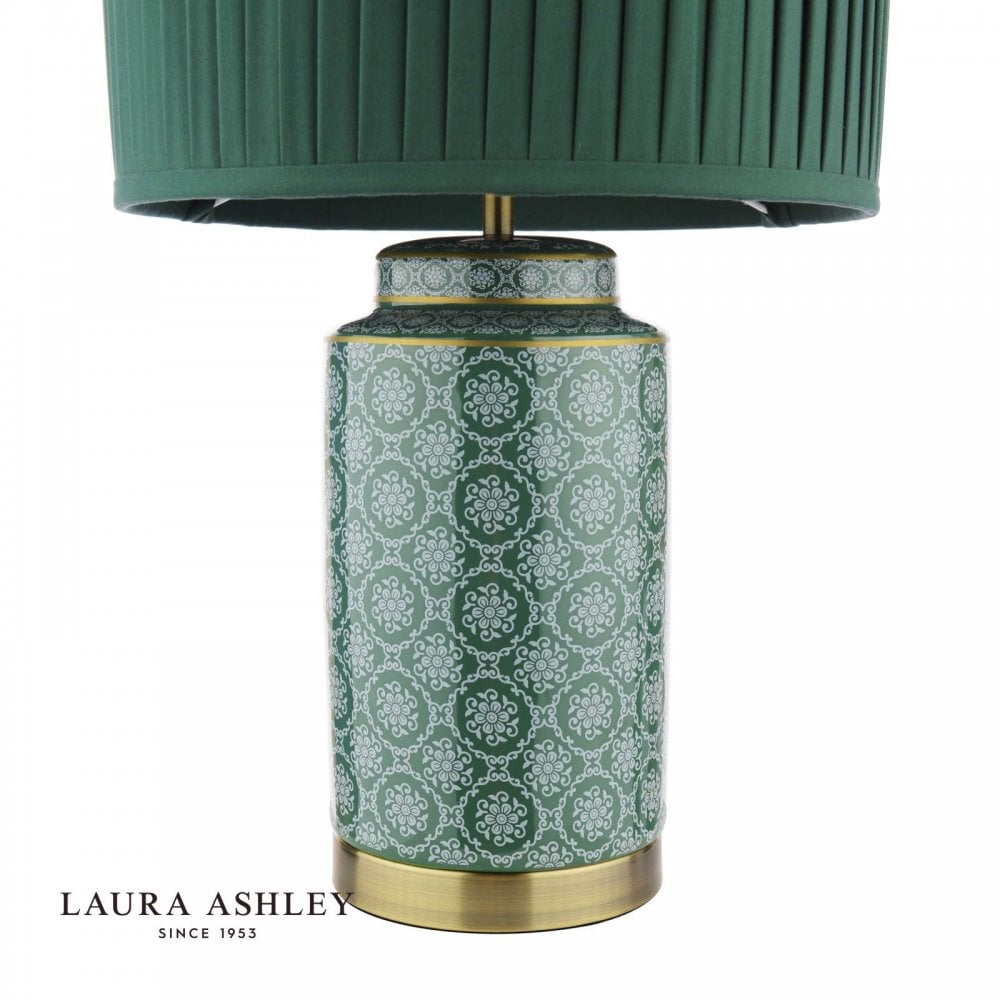 Knipton Green Ceramic Table Lamp C/W Shade