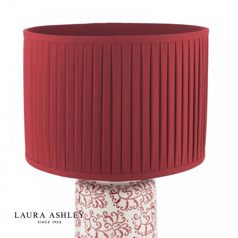 Knipton Red Ceramic Table Lamp C/W Shade
