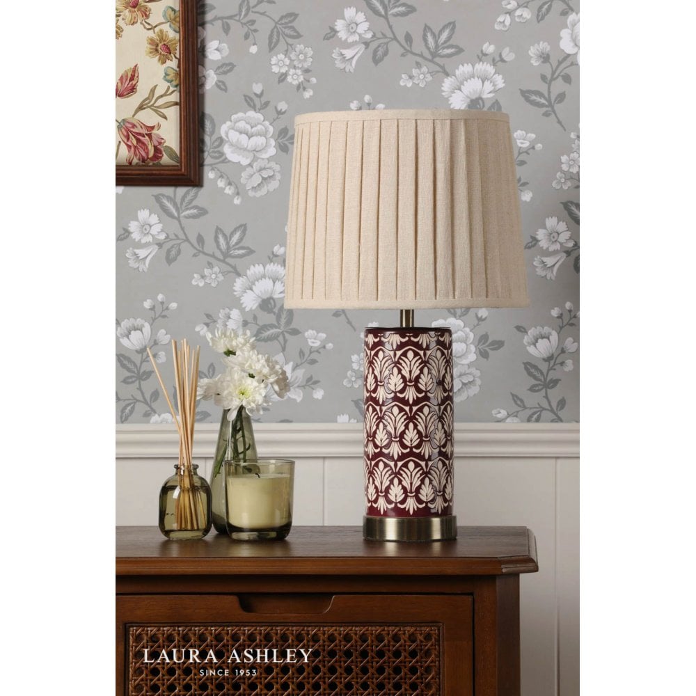 Medlock Purple Ceramic Table Lamp C/W Shade
