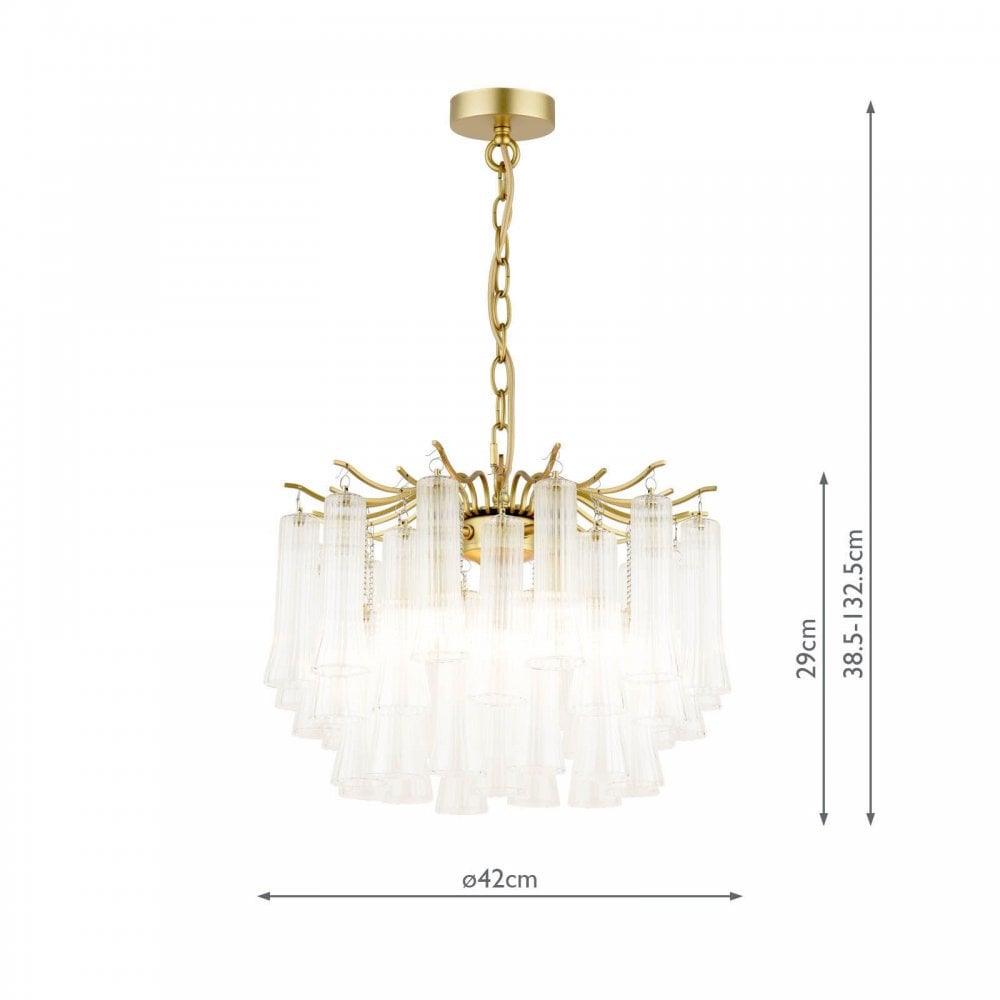 Penlee 4 Light Antique Brass Ceiling Pendant