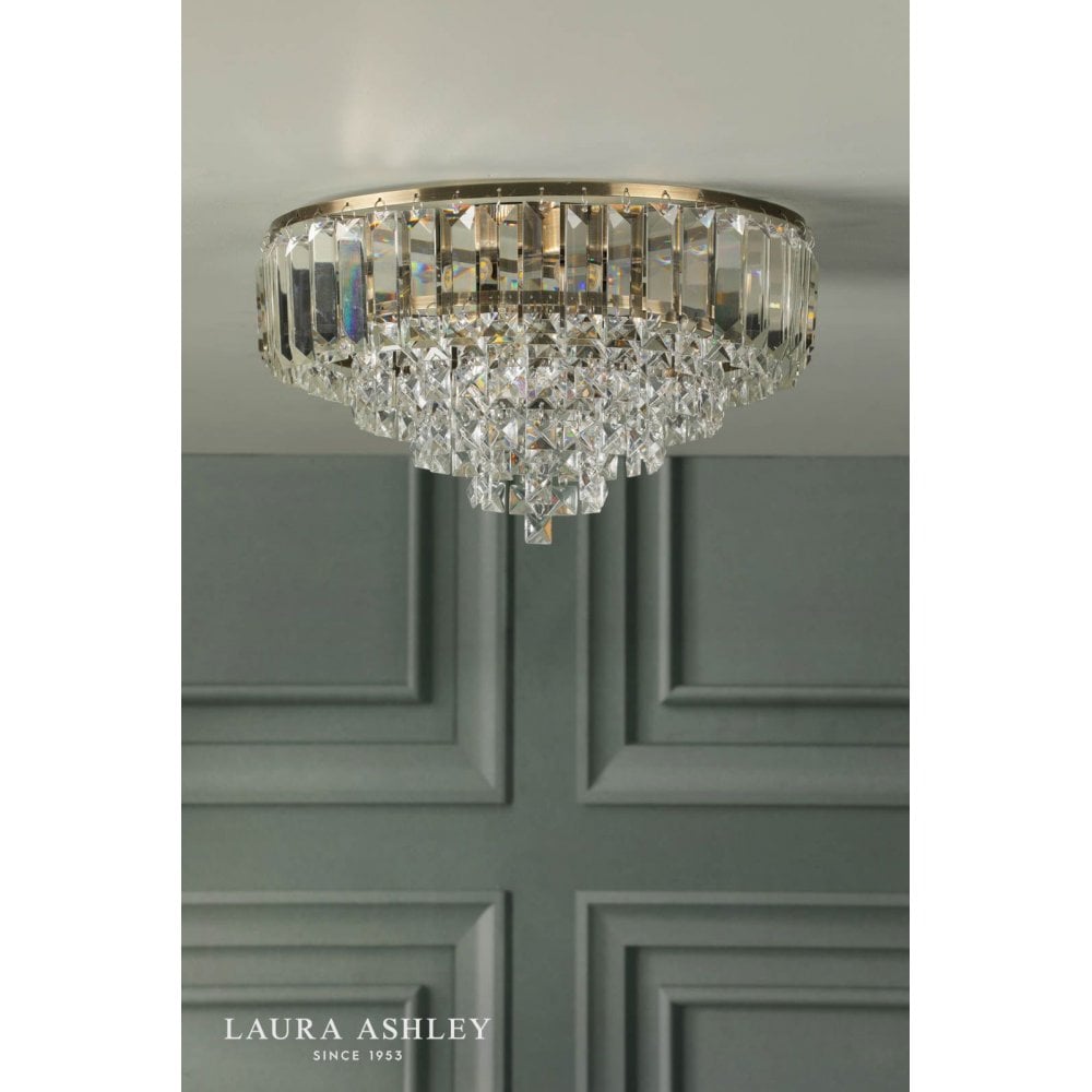 Vienna 3 Light Antique Brass Flush Fitting