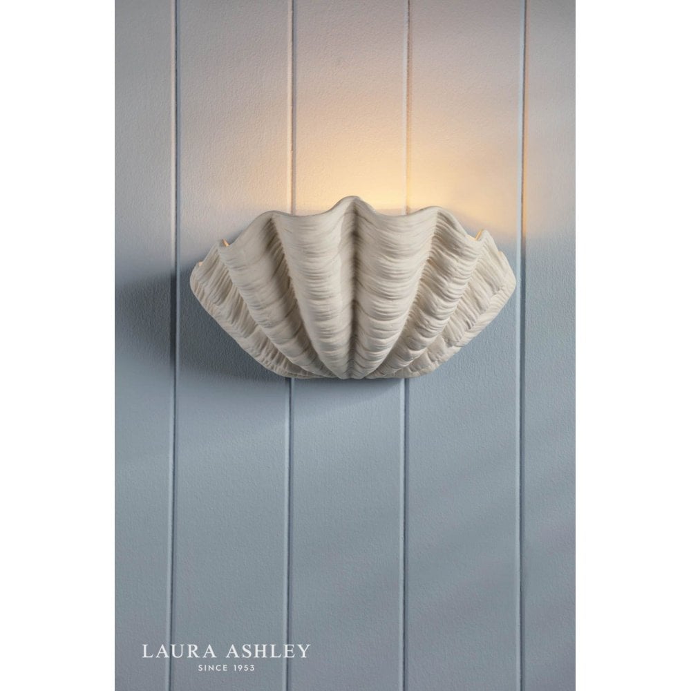 Shell White Ceramic Wall Light