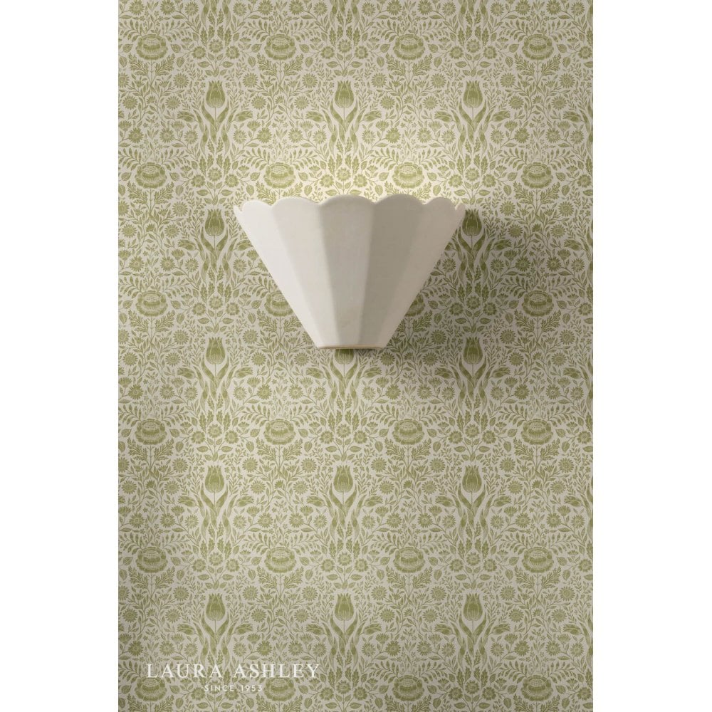 Scallop White Ceramic Wall Light